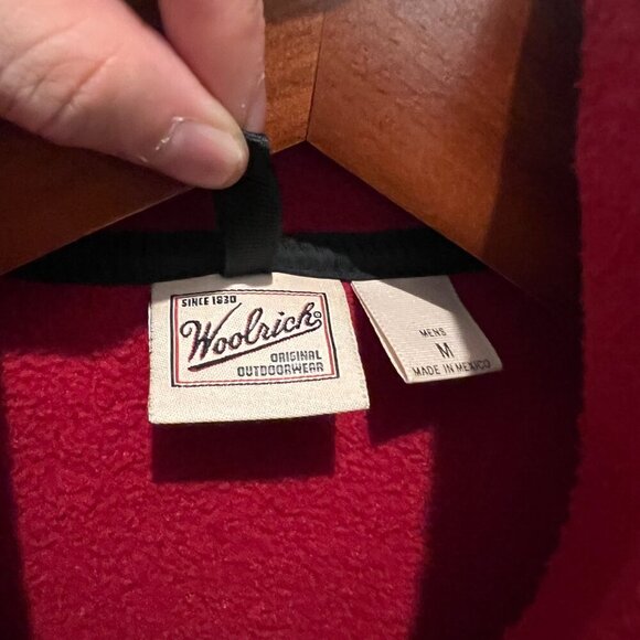 Woolrich Polartec Vintage Fleece Sweater Size Medium Red Made In USA - Picture 3 of 16